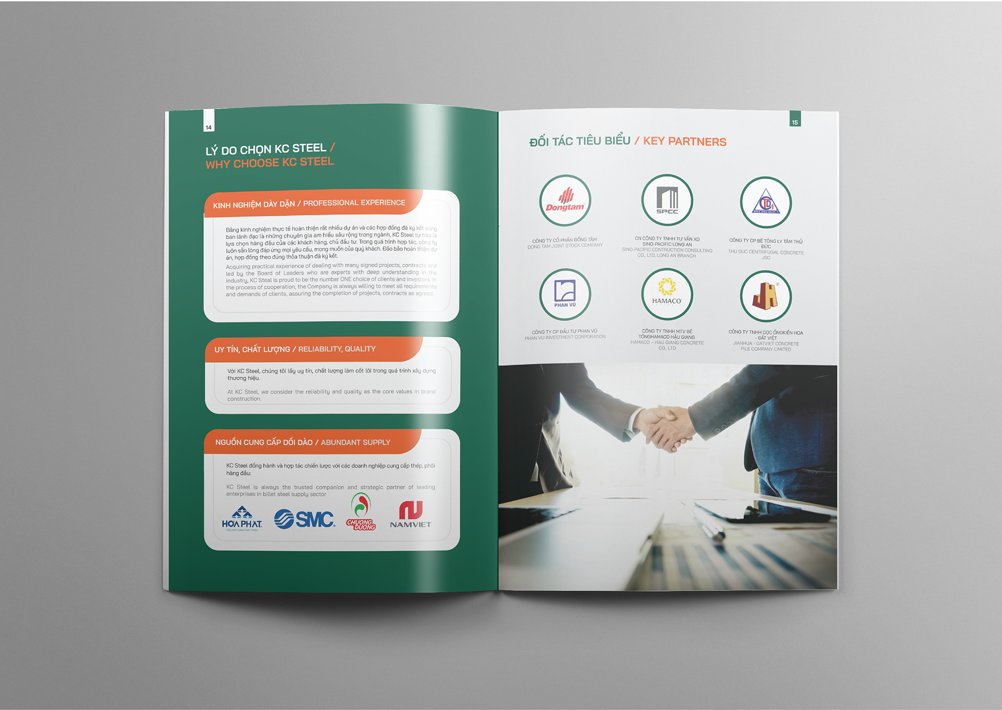 Mẫu thiết kế hồ sơ năng lực công ty xây dựng đẹp.