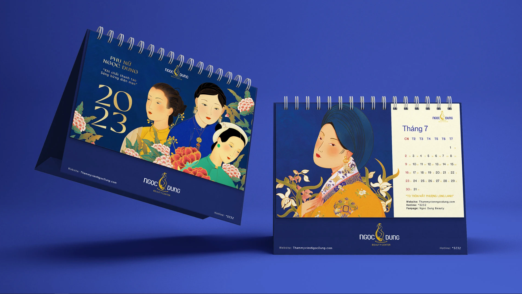 Phong cách thiết kế lịch độc quyền 2026 kể chuyện thương hiệu bằng hình minh hoạ.