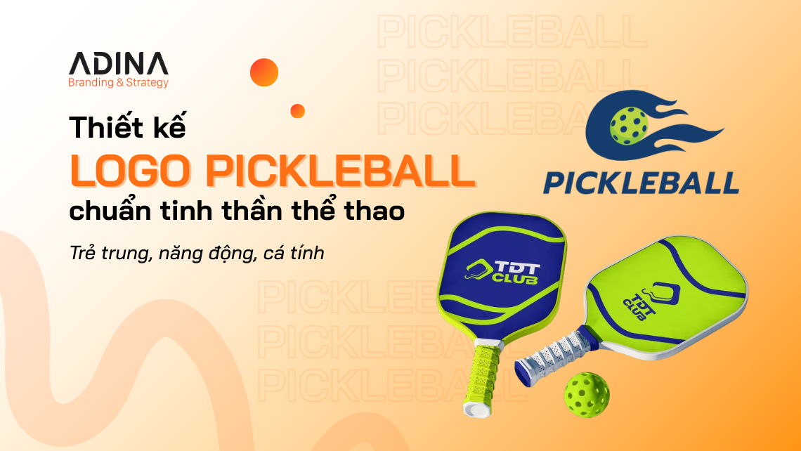  Thiết kế logo pickleball chuẩn tinh thần thể thao: trẻ trung, năng động, cá tính