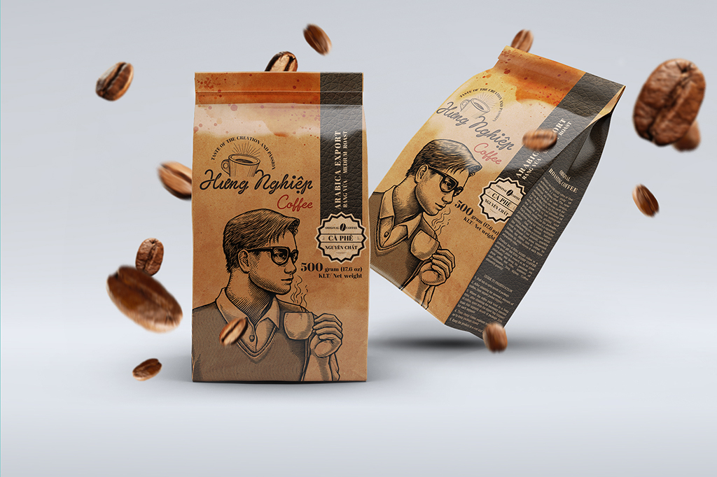 Ý tưởng phác hoạ chân dung founder lên bao bì.